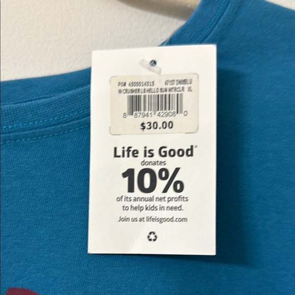 Life is Good “Hello Sunshine” Long Sleeve Crusher Tee - Picture 4 of 8